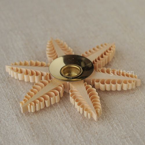 【xmas限定販売】 キャンドルスタンド 削り木の星 （ろうそくφ14mm用）