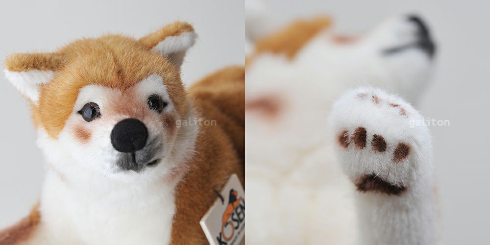 ケーセン Koesen ぬいぐるみ 柴犬 伏せ ソフト SHIBA-INU, LYING