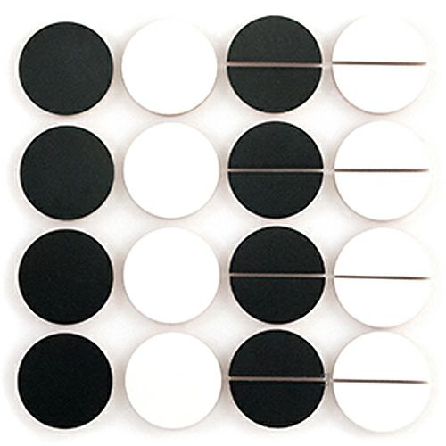 童具館 マグネットモザイク45円M1（円 半円 白・黒）