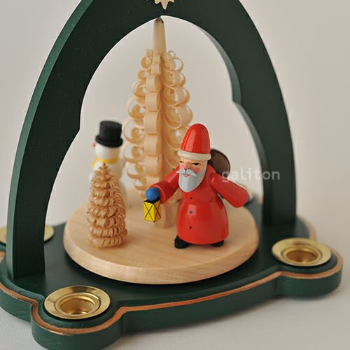 【xmas限定販売】 クリスマスピラミッド アルビンプライスラー Albin Preissler サンタの贈り物 緑 085437G