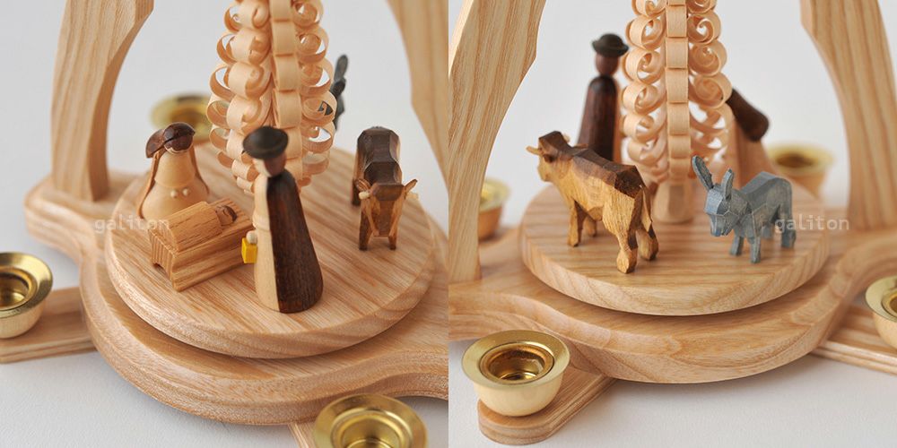 【xmas限定販売】 クリスマスピラミッド アルビンプライスラー Albin Preissler キリスト聖誕 ナチュラル 085505N