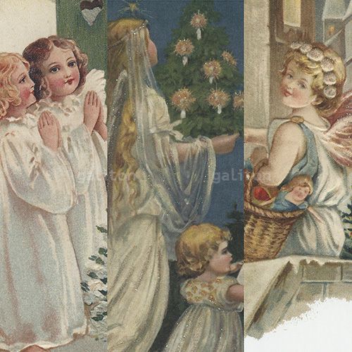 【xmas限定販売】 クリスマスポストカード3枚組Nラメ付