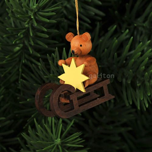 【xmas限定販売】《クリスマスオーナメント》 カーヴェーオー KWO ソリにのるテディベア