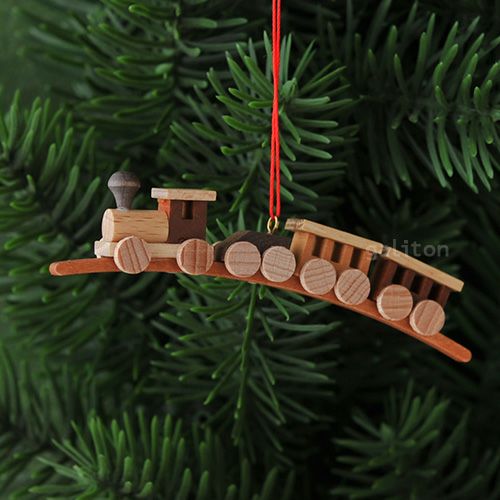 【xmas限定販売】《クリスマスオーナメント》 クリスティアンウルブリヒト Christian Ulbricht レールと汽車 ナチュラル