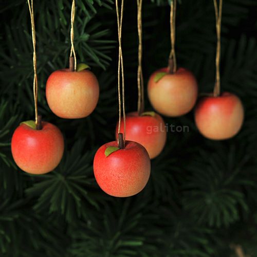 【xmas限定販売】《クリスマスオーナメント》 ヴォルフガングヴェルナー Wolfgang Werner ミニりんご6個セット