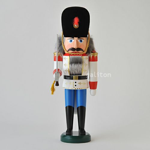 くるみ割り人形 ザイフェナーフォルクスクンスト Seiffener Volkskunst デーン人 白 112043