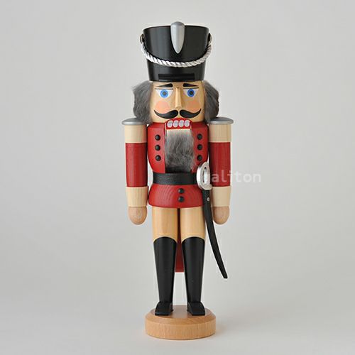くるみ割り人形 ザイフェナーフォルクスクンスト Seiffener Volkskunst 軽騎兵(小) 赤/ナチュラル 113121