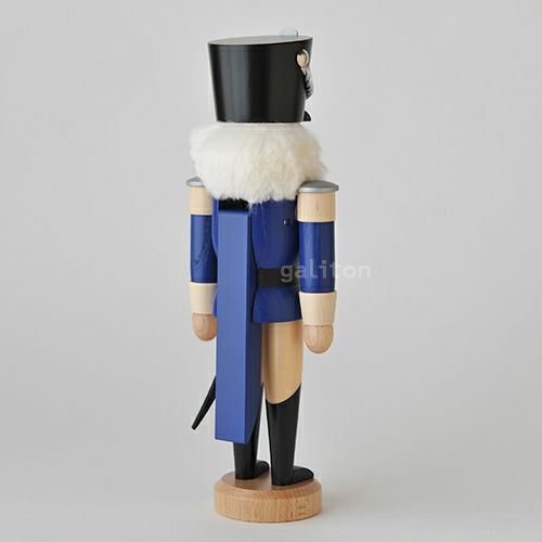 くるみ割り人形 ザイフェナーフォルクスクンスト Seiffener Volkskunst 軽騎兵(小) 青/ナチュラル 113122
