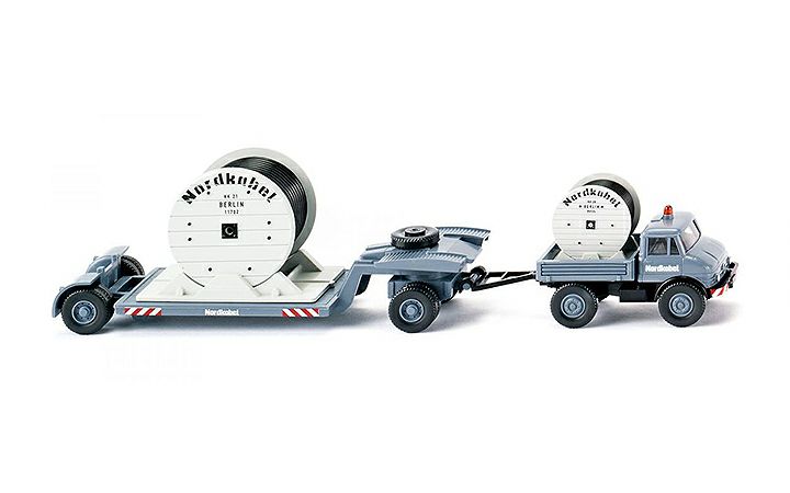 ヴィーキング Wiking 050202 Low-loading trailer (Unimog U 406) Nordkabel