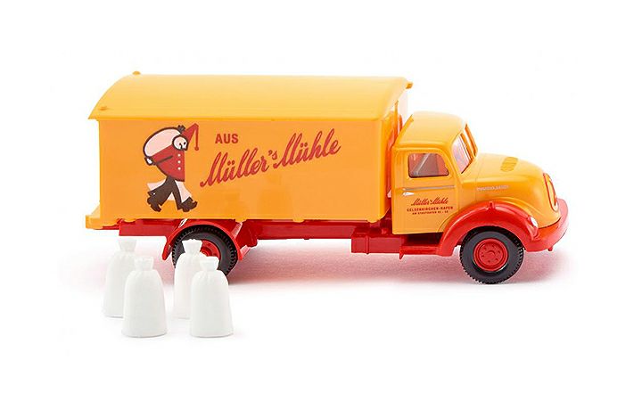 ヴィーキング Wiking 054049 Box truck (Magirus Sirius) Muller's Muhle