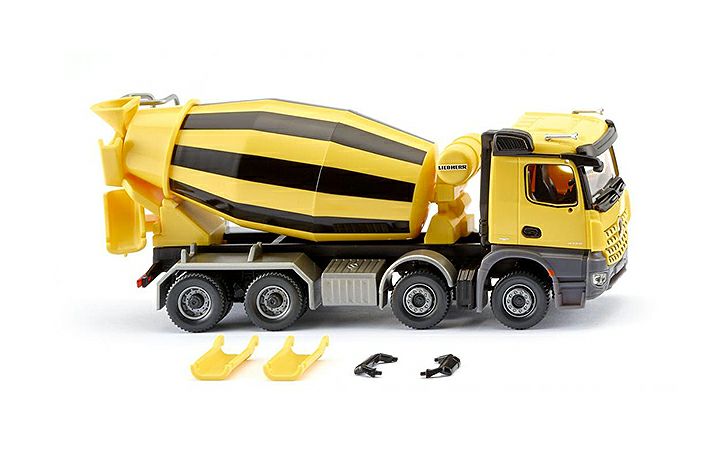 ヴィーキング Wiking 068149 Truck mixer - yellow/black (MB Acros/Liebherr)