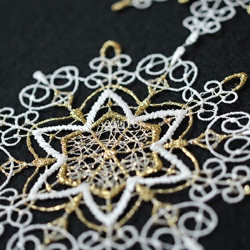 【xmas限定販売】 フェンスターレース 星くず ゴールド