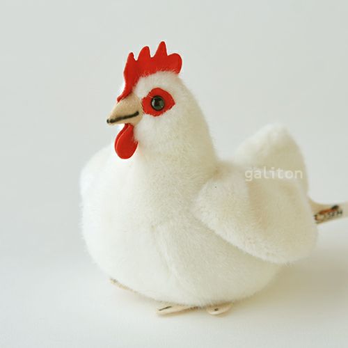 ケーセン Koesen ぬいぐるみ めんどり（小）白