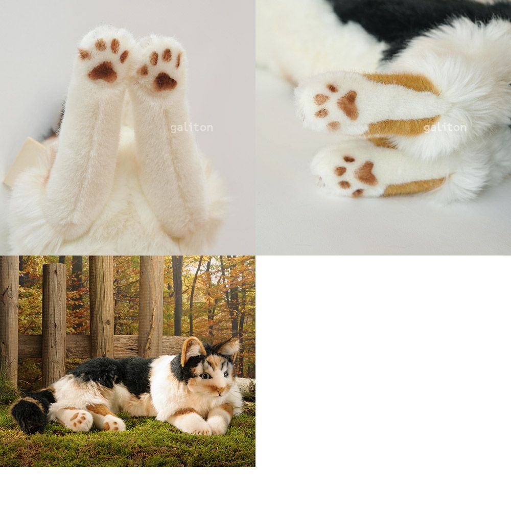 ケーセン Koesen ぬいぐるみ ねそべり猫（大）三毛