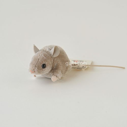 ケーセン Koesen ぬいぐるみ ねずみモヘア グレー