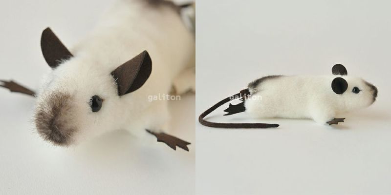 ケーセン Koesen ぬいぐるみ サイアミーズラット |木のおもちゃ がりとん