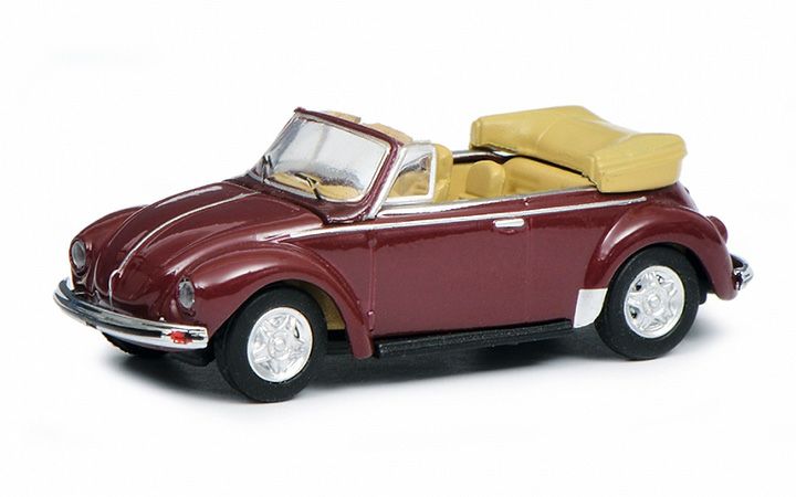 Schuco/シュコー 452646500a 1:87 H0 MHI VW Kafer Cabriolet maroon