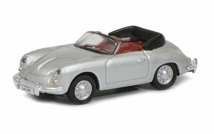 Schuco/シュコー 452646500f 1:87 H0 MHI Prsche 356 Cabriolet silver