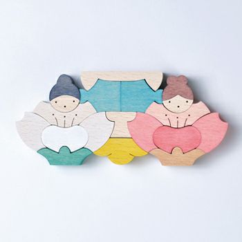 小黒三郎 桜の花坐りびな（ぼんぼり付き）