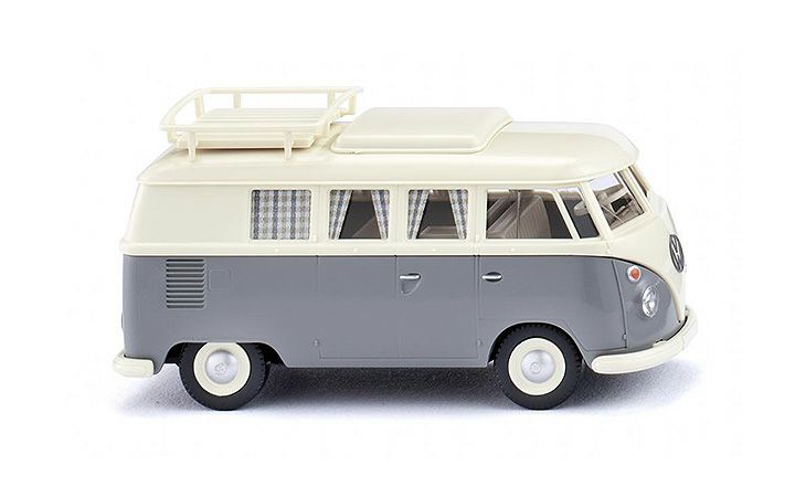 ヴィーキング Wiking 079724 VW T1 Camping bus pearl white/ grey