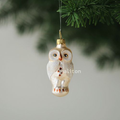 【xmas限定販売】 グラスオーナメント ふくろう(小)30108A