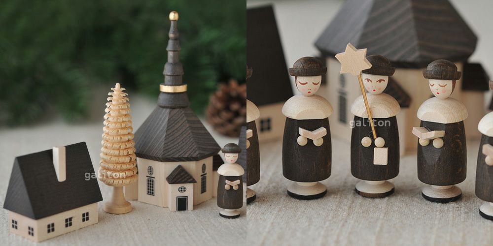 【xmas限定販売】 アルビンプライスラー Albin Preissler ザイフェン教会と聖歌隊 ナチュラル 204149