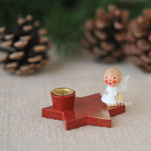 【xmas限定販売】 クリスティアンウルブリヒト Christian Ulbricht キャンドルホルダー 赤い星と天使