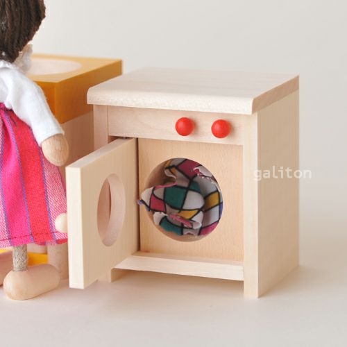 リュルケ Ruelke 木製ドールハウス家具 洗濯機