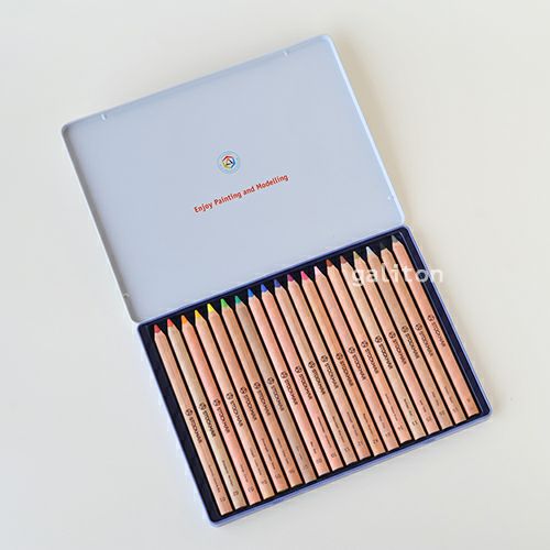 シュトックマー Stockmar 三角軸色鉛筆18色+鉛筆B メタルケース入