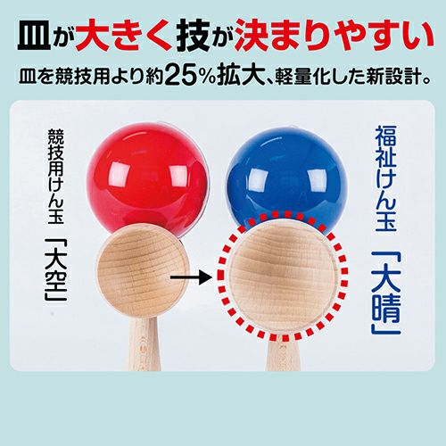 山形工房 福祉けん玉 大晴（たいせい） 赤