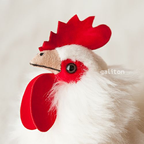 ケーセン Koesen ぬいぐるみ おんどり（小）白