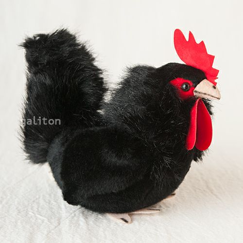 ケーセン Koesen ぬいぐるみ おんどり（小）黒