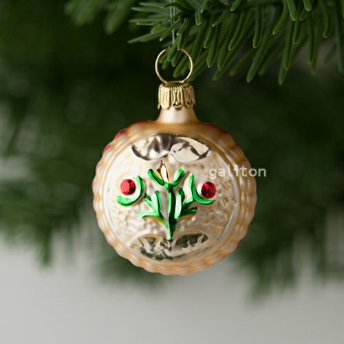 【xmas限定販売】 グラスオーナメント 花かご 30145