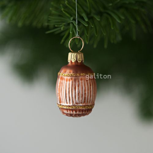 【xmas限定販売】 グラスオーナメント ミニ樽 30152