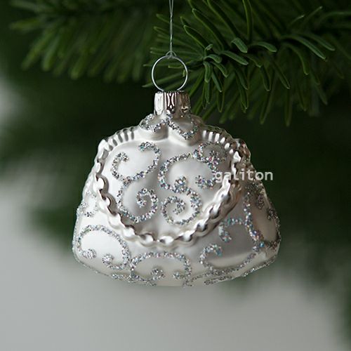 【xmas限定販売】 グラスオーナメント 唐草模様のバッグ N160