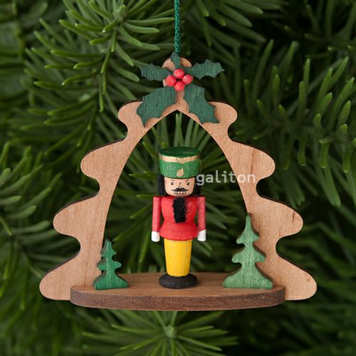 【xmas限定販売】《クリスマスオーナメント》 ひいらぎのアーチとくるみ割り