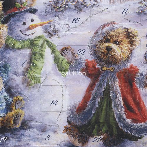 【xmas限定販売】 アドヴェントカード2枚組Qラメ付