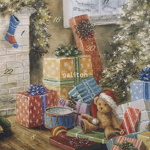 【xmas限定販売】 アドヴェントカード2枚組Qラメ付