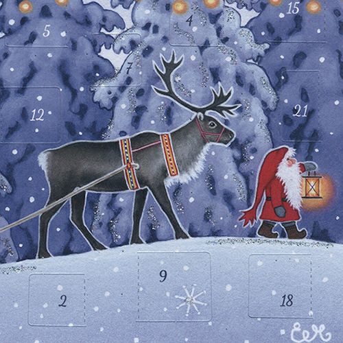 【xmas限定販売】 アドヴェントカード2枚組Rラメ付