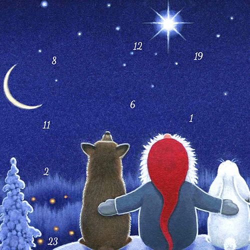 【xmas限定販売】 アドヴェントカード2枚組Rラメ付