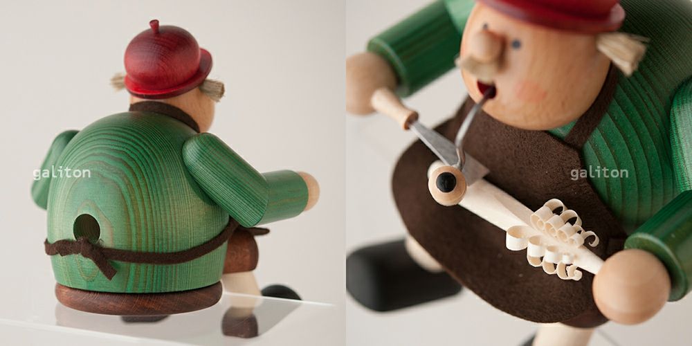 煙出し人形 KWO太っちょシュパンバウム職人 座り 21438