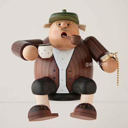 煙出し人形 KWO太っちょおじいさん 座り 21686