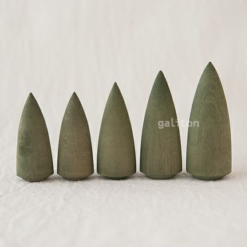 【xmas限定販売】 ザイフェナーフォルクスクンスト Seiffener Volkskunst 緑の木5本セット