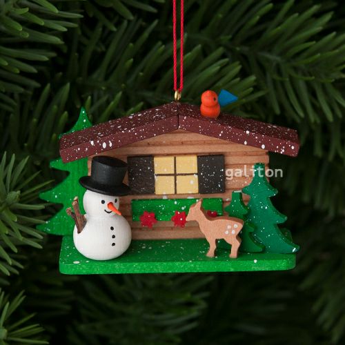 【xmas限定販売】《クリスマスオーナメント》 クリスティアンウルブリヒト Christian Ulbricht 雪だるまと山小屋