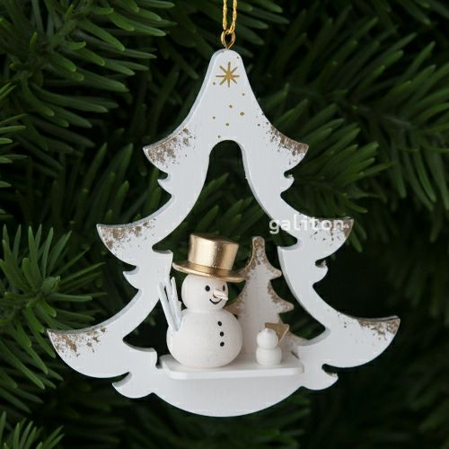 【xmas限定販売】《クリスマスオーナメント》 クリスティアンウルブリヒト Christian Ulbricht 白いツリーの雪だるま