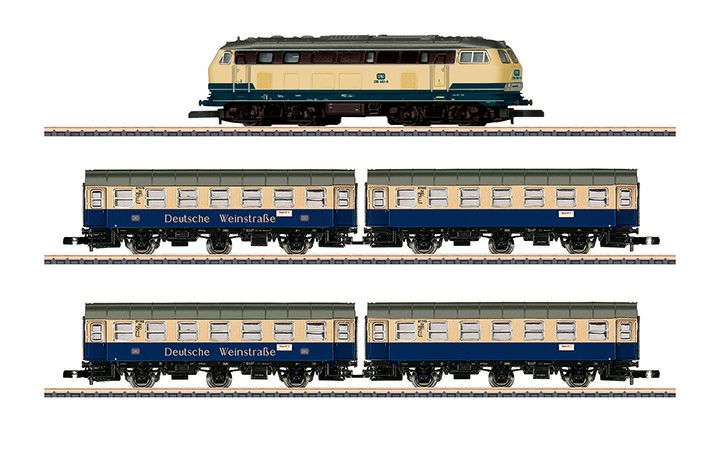 maerklin/メルクリン 81306 ディーゼル機関車 DB BR218.4 客車4両セット Deutsche Weinstrase Zゲージ