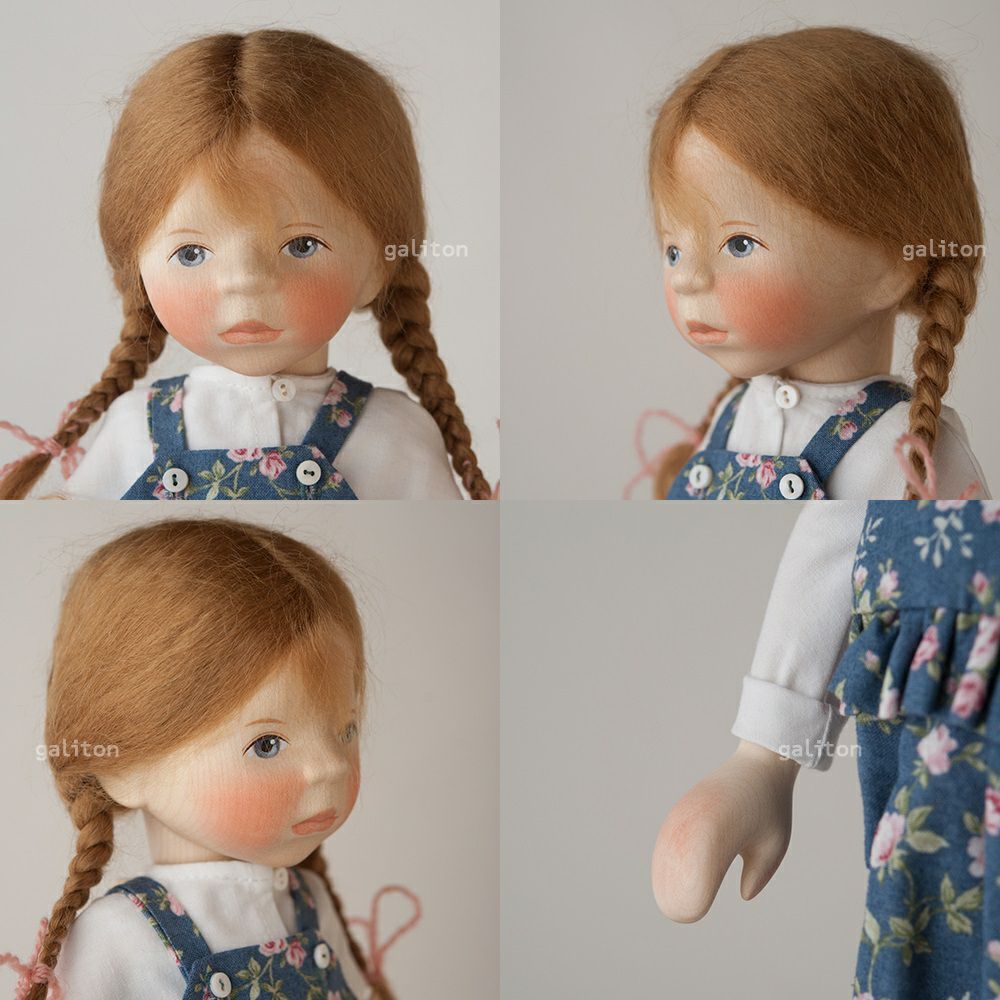 Elisabeth Pongratz ポングラッツ人形 オールウッド H370 花柄サロペット