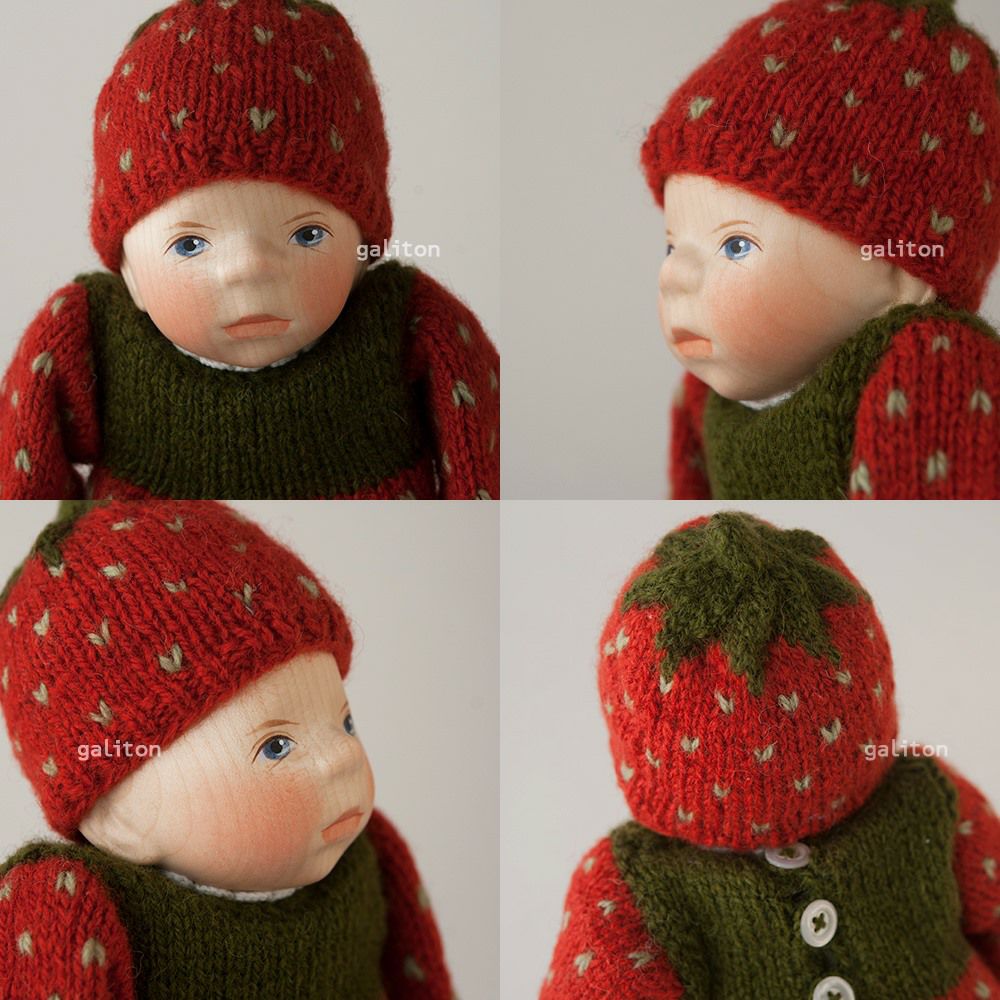 Elisabeth Pongratz ポングラッツ ベビー（中） M005 ニットいちご柄