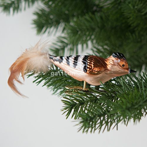 【xmas限定販売】 グラスオーナメント 鳥 ヤツガシラ 3273755