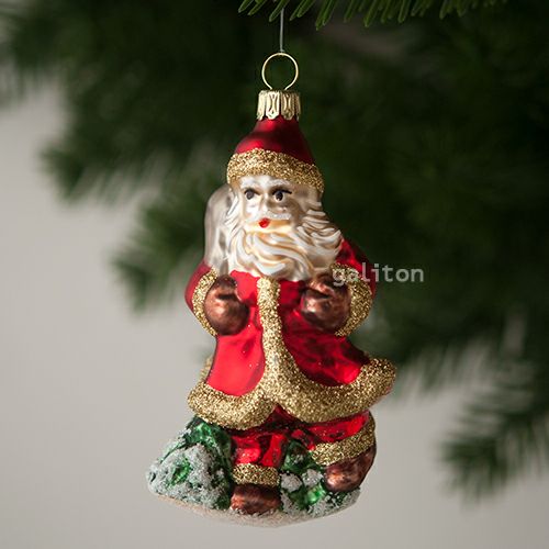 【xmas限定販売】 グラスオーナメント サンタ RM248